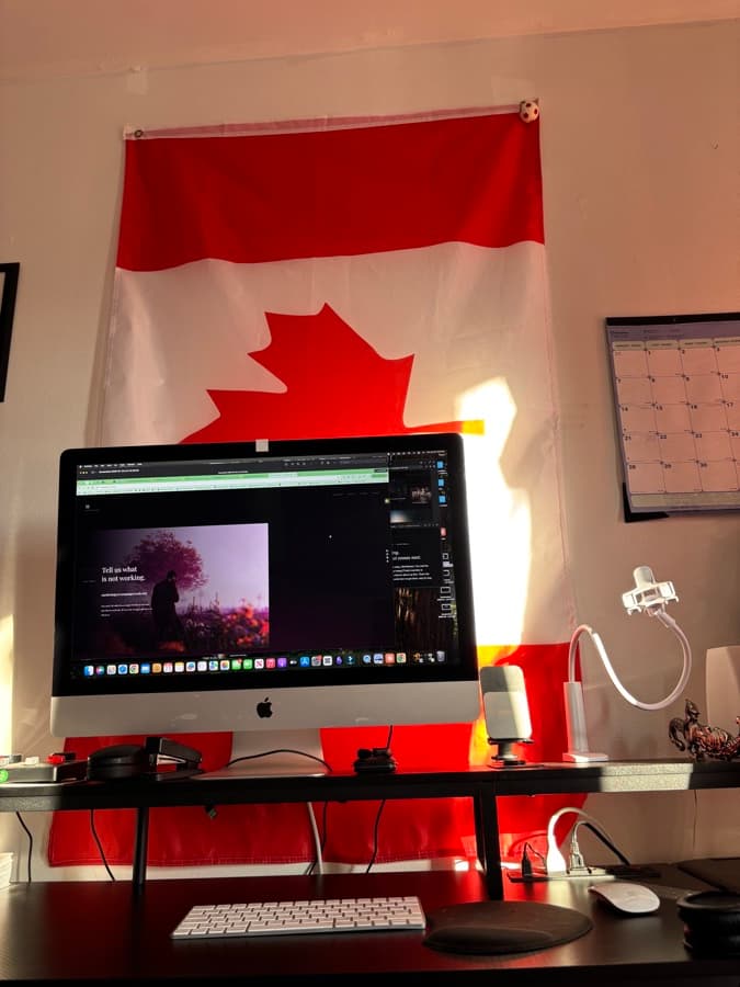 The desk the work is actually done at